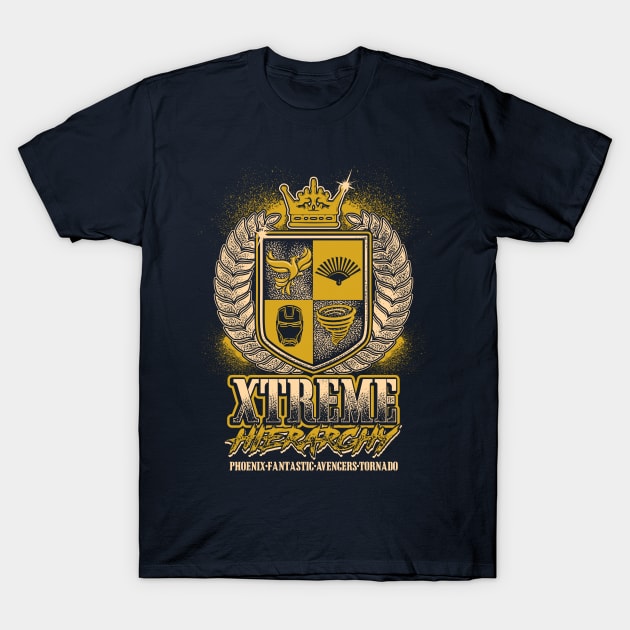 xtreme hierarchy shield T-Shirt by steveowbridge